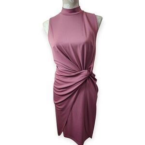 Bar III Womens Knit Knot Front Cocktail Dress size Large